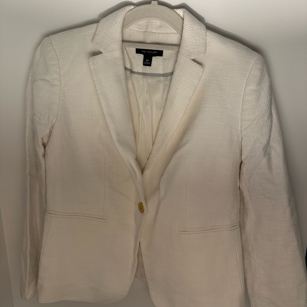 Ann Taylor White Blazer